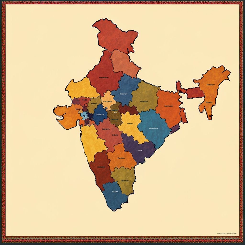 India map showing craft regions